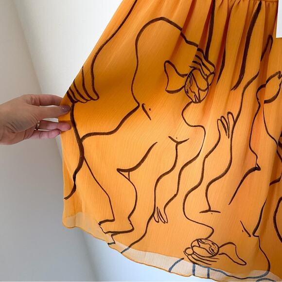 Zara x Dina Bukva Orange Halter Neck Dress‎ - Picture 10 of 11